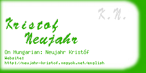 kristof neujahr business card